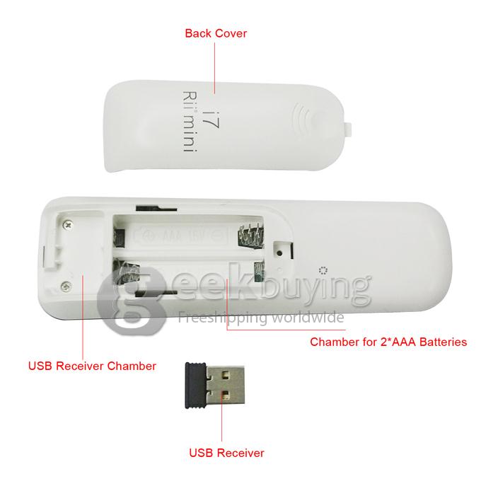 Rii Mini i7 RT-MWK07 2.4G Wireless Air Fly Mouse Touchpad Keyboard Remote for HTPC Android TV Box PC Laptop