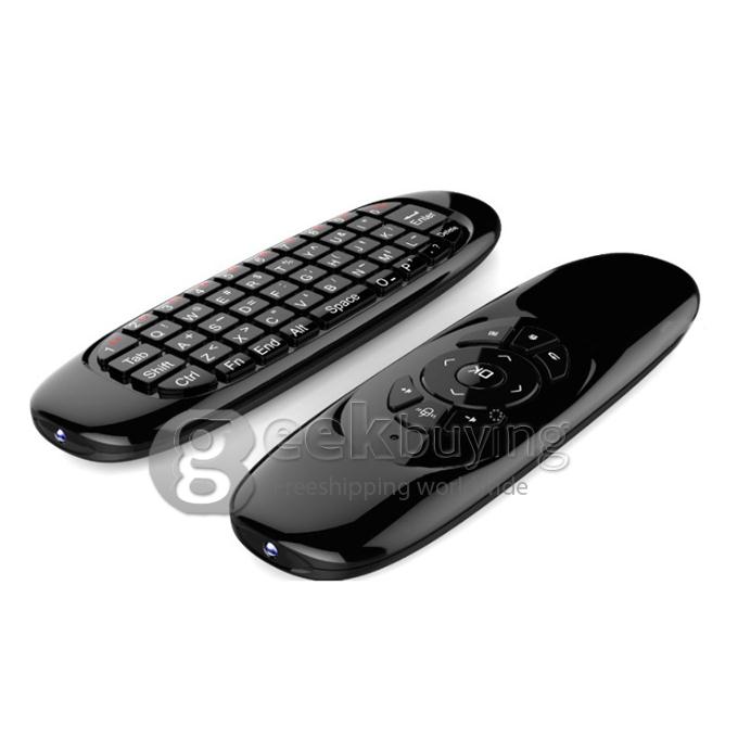2.4GHz Mini Portable Wireless Full Key Keyboard 10m Remote+Keybord+Somatic Game Handgrip for TV BOX Tablet PC Air mouse