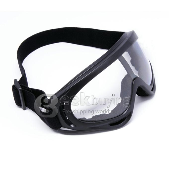 WOLFBIKE X400 UVA Protection Outdoor Sports Goggles Adjustable Band Design for Motorcycle Cycling -Clear color