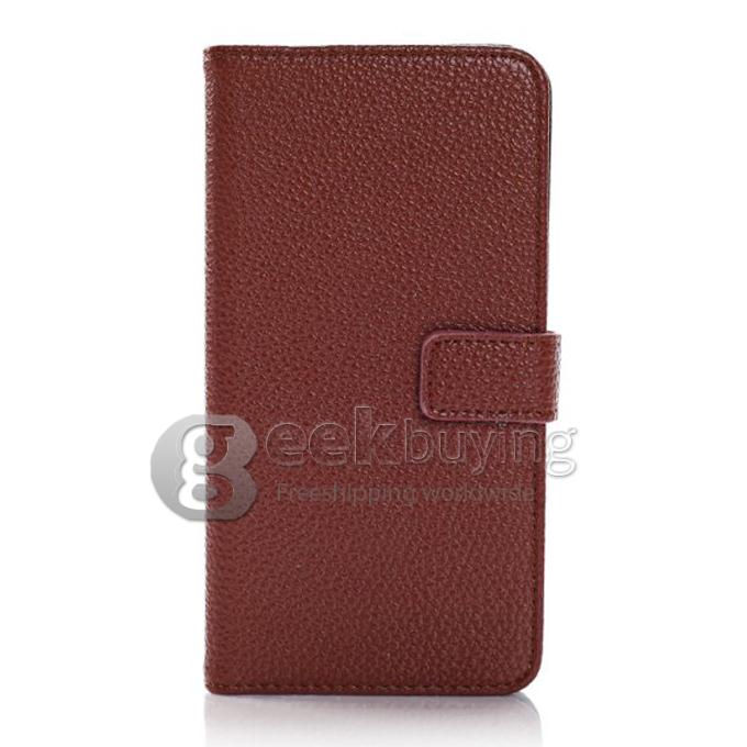 New Flip PU Leather Smart Cover Stand Wallet Case for Samsung Galaxy S5 i9600 - Brown