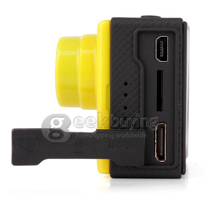 EXCAM04 FHD 8 Mega Pixels 2.0 Inch Waterproof Sports Camera Action Video Camcorder - 1080p 30FPS, 150 Degree Wide Lens (Yellow)