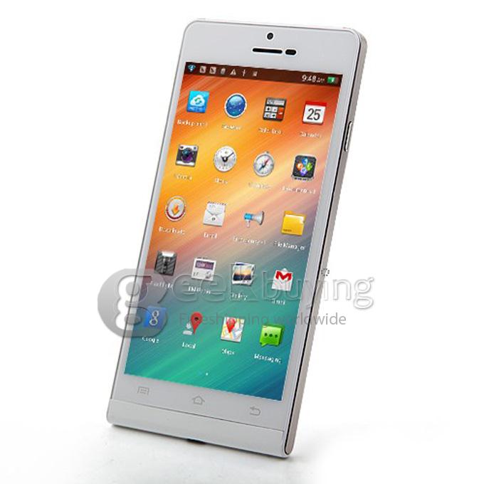 JIAKE P6 5.0Inch OGS Screen MTK6582 Quad Core 1GB 8GB 8.0MP Android 4.2  3G/GPS/Gesture Sensing- White