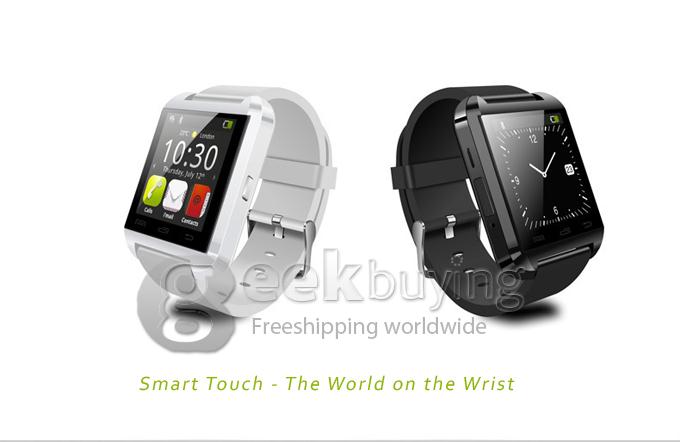 [Spain Stock] Bluetooth Smart WristWatch U8 U Watch for Samsung S4/Note 3 HTC Android Phone Smartphones - Black