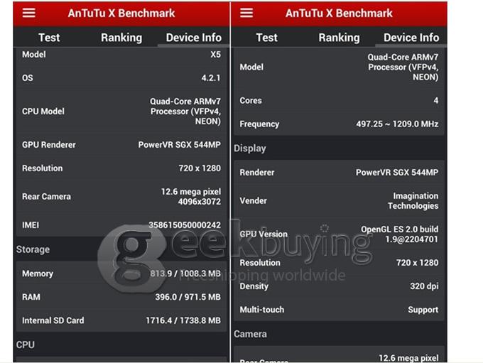 WMC X5 MTK6589 Quad Core 1.2GHz  5.0 Inch Android 4.2 O S Smartphone 1GB RAM  4GB ROM 13.0MPHD OGS Screen 3G-White