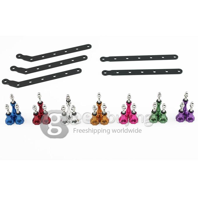 CNC Aluminum Alloy Extension Arm and Screw Mount Kits for Gopro HD Camera Hero 3+ / 3 / 2 (Black + Blue)