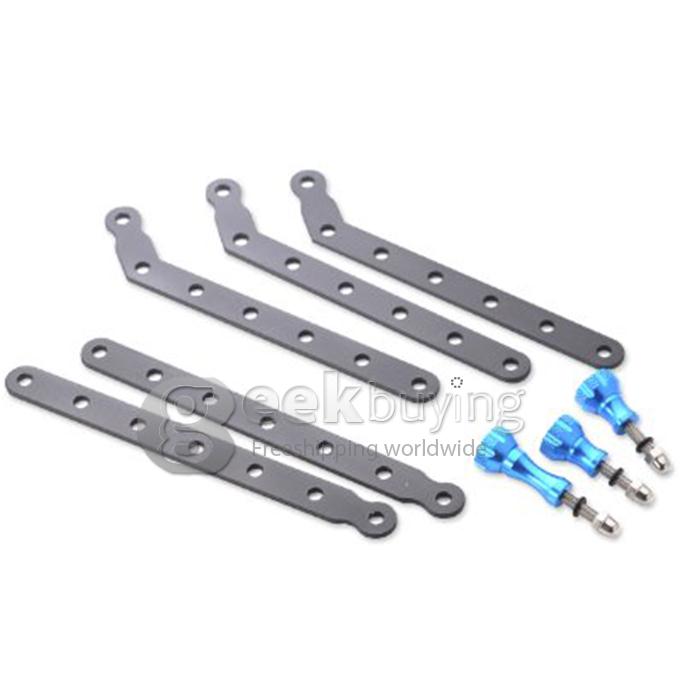 CNC Aluminum Alloy Extension Arm and Screw Mount Kits for Gopro HD Camera Hero 3+ / 3 / 2 (Black + Blue)