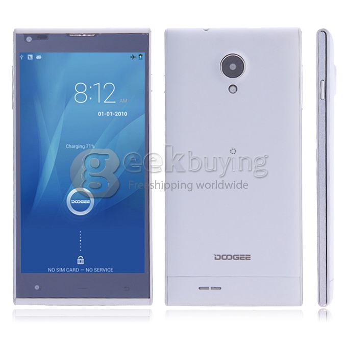 [HK Stock]DOOGEE DG550 MTK6592 Octa Core 1.7GHz 5.5 Inch Android 4.2 OS Smartphone 1GB RAM 16GB ROM 8.0MP 3G/GPS White