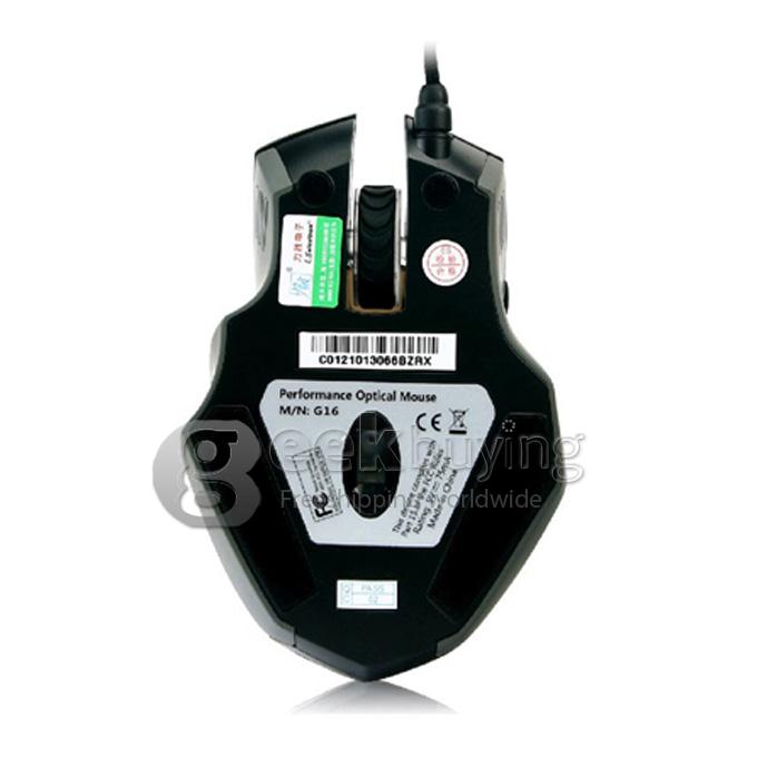 (LISHENG) G16 Wired USB Gaming Mouse DPI Changeable 3200DP with Backlight for DOTA LOL ECAMS