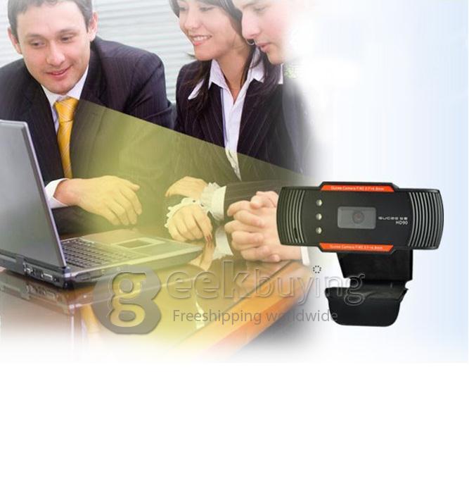 GUCEE HD90 Belt Microphone Web Camera Automatic Desktop Laptop HD Black
