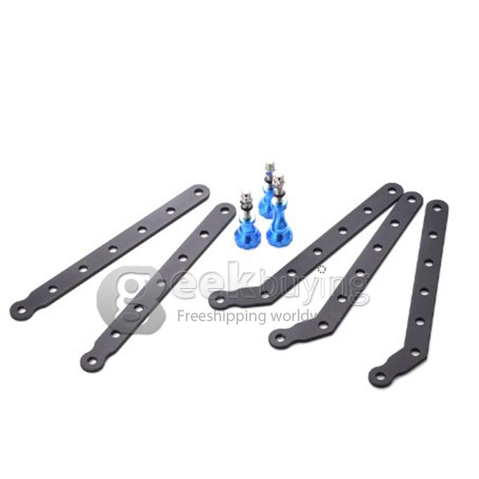 CNC Aluminum Alloy Extension Arm and Screw Mount Kits for Gopro HD Camera Hero 3+ / 3 / 2 (Black + Blue)