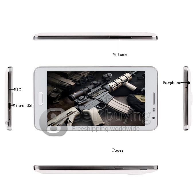 JIAKE N900W 5.3 inch Dual Core MTK6572 1.2GHz 512MB+4GB Android 4.2 3G/GPS- White