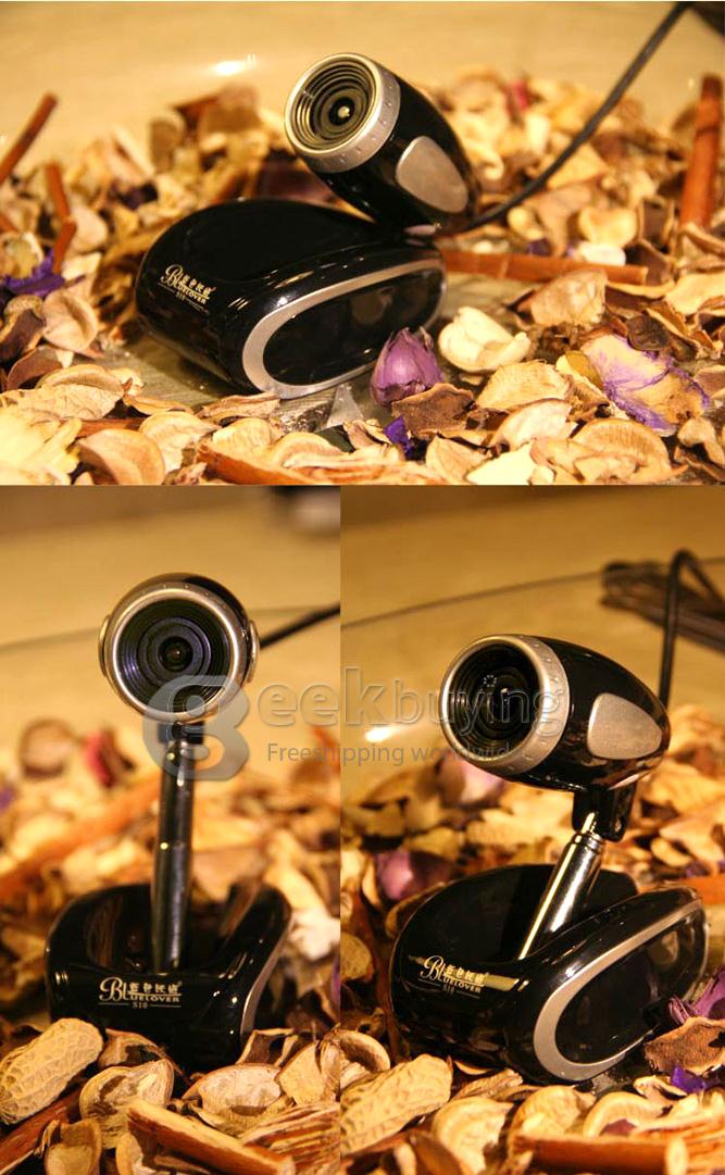 BLUELOVER S10 HD PC video camera with microphone wheat Desknotes camera-free drive web camera black
