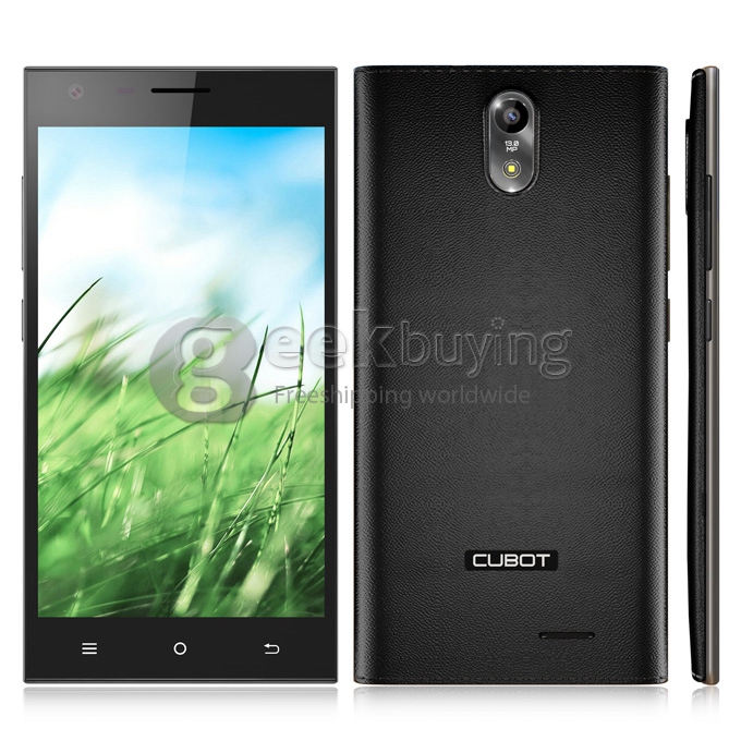 [HK Stock]CUBOT S308 MTK6582A Quad Core 1.3GHz 5.0inch  Android 4.4 OS Screen Smart Phone 2GB RAM 16GB ROM 8.0MP HD OGS 3G GPS - Black