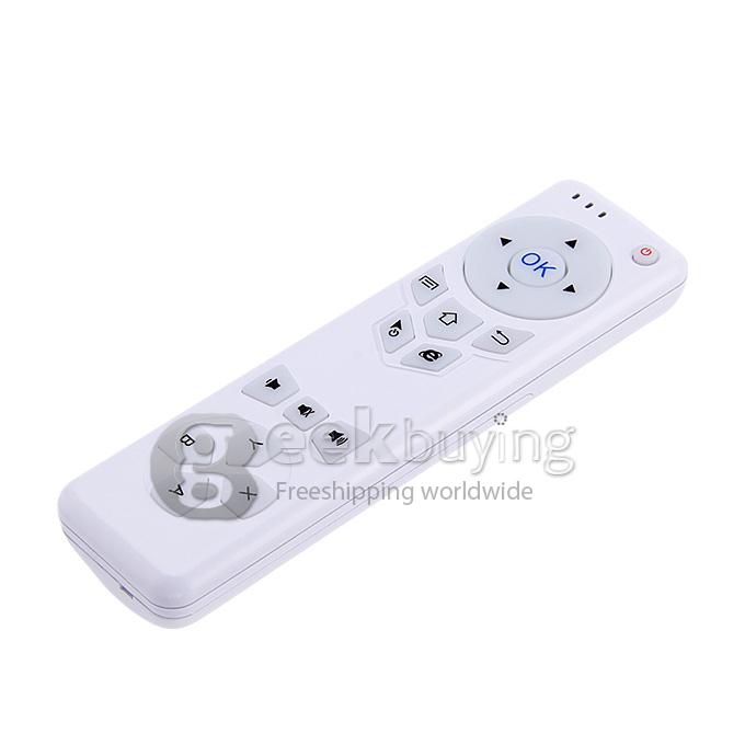 2.4GHz 3D Air Mouse 6-Axis Inertia Sensors Support Motion Sensing Games & Mic Voice Input & Headphone Voice Output - White