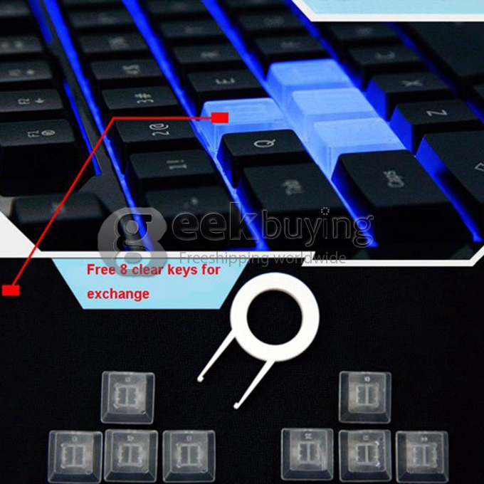 AULA LED Back-lit USB Gaming Multimedia Keyboard and 7D Wired Optical Gaming Mouse