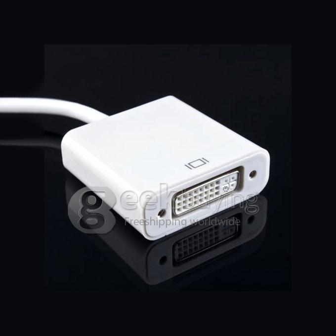 Mini DisplayPort DP to DVI Adapter Cable for Macbook Surface Pro/Pro2/Pro3/Pro4 - White