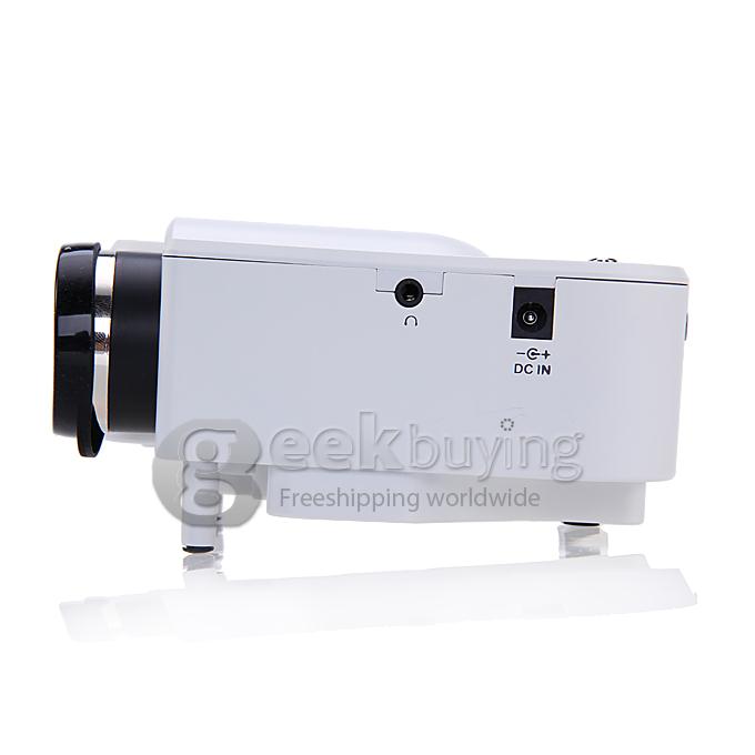 UC28+ 1080P HD 48LM 16770K Color Portable LED LCD Projector with HDMI SD CARD USB VGA Slots - White