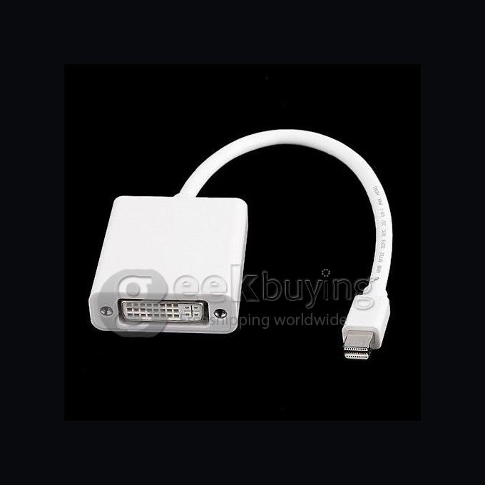 Mini DisplayPort DP to DVI Adapter Cable for Macbook Surface Pro/Pro2/Pro3/Pro4 - White