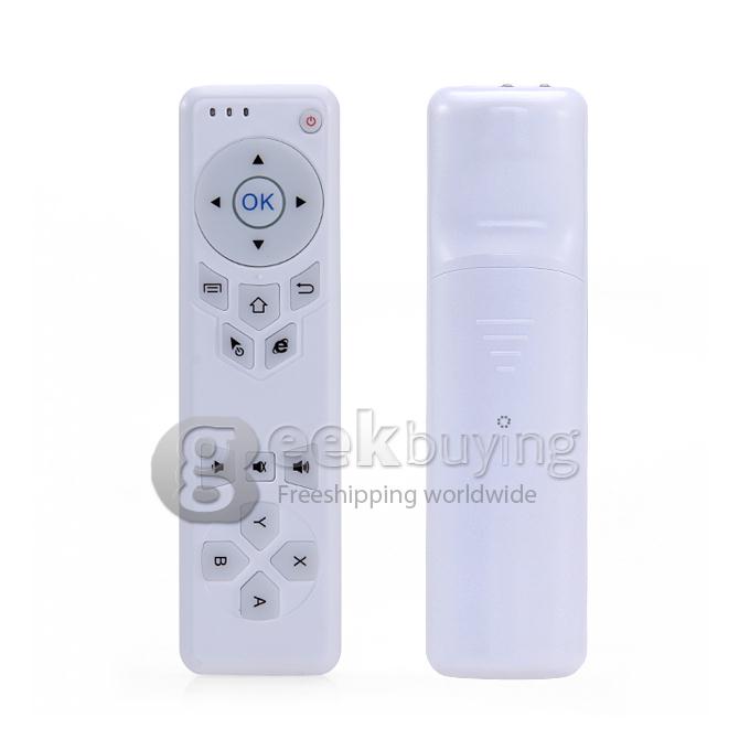 2.4GHz 3D Air Mouse 6-Axis Inertia Sensors Support Motion Sensing Games & Mic Voice Input & Headphone Voice Output - White