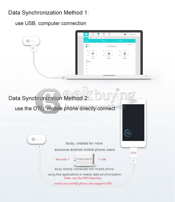New Arrival ibody Smart Sport Wristband 3D Pedometer Activity Sleep Tracker For Calories Burned & Steps & Distance