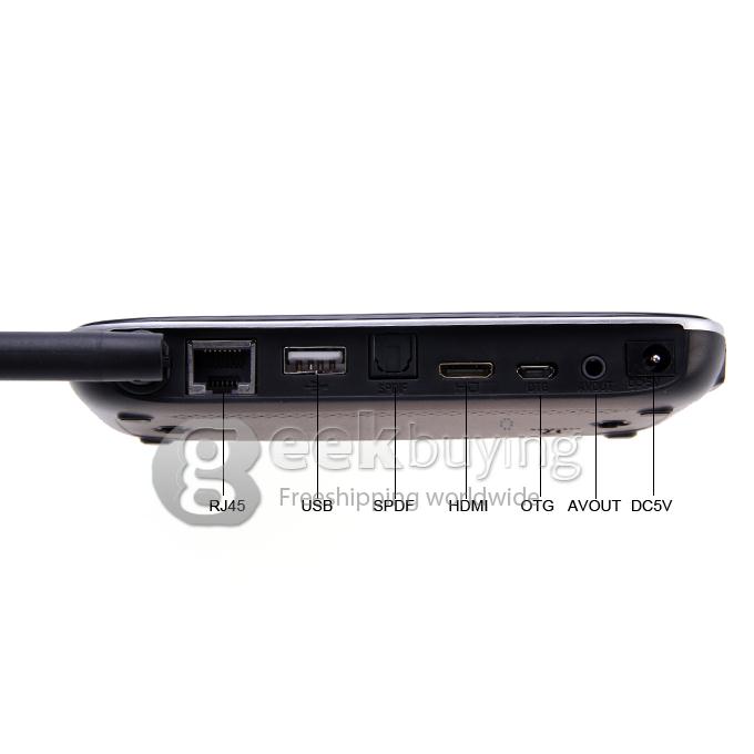 MK888 US Plug Black TV Box RK3188T Quad Core 2G/8G Android 4.2 Bluetooth External Wifi Antenna Ethernet Port