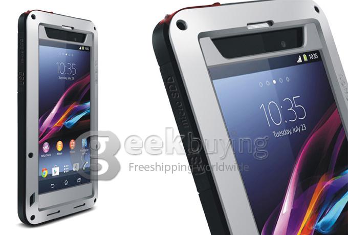 LOVE MEI Weather/Dirt/Shockproof Protective Case for SONY Xperia Z1 L39h - Silver