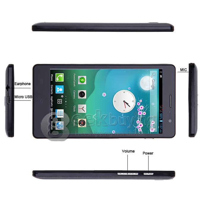 [Spain Stock] CUBOT GT88 5.5Inch QHD Capacitive Touch Screen MTK6572 Dual Core Cortex A7 1.3GHz SmartPhone 512M+4G 8.0MP Android 4.2 3G/GPS - Black