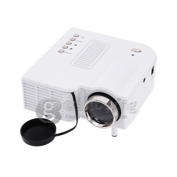 UC28+ 1080P HD 48LM 16770K Color Portable LED LCD Projector with HDMI SD CARD USB VGA Slots - White