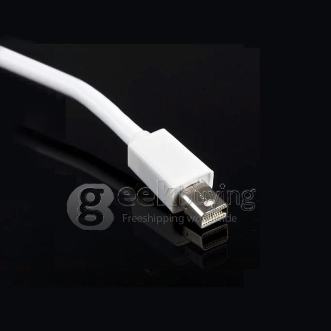 Mini DisplayPort DP to DVI Adapter Cable for Macbook Surface Pro/Pro2/Pro3/Pro4 - White