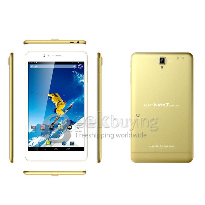 Ainol NUMY Note7 MTK6592 Octa Core 7 Inch IPS Capacitive Touch Screen 1920*1200 3G Tablet PC Phablet  Android 4.4 1G+16G 5.0MP+2.0MP — Golden