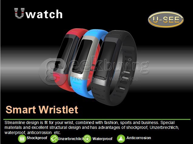 U9 U See U Watch Bluetooth Smart Wrist Waterproof Watch Phone Support WIFI Hotspots For iphone Samsung Sony HTC HUAWEI - Blue