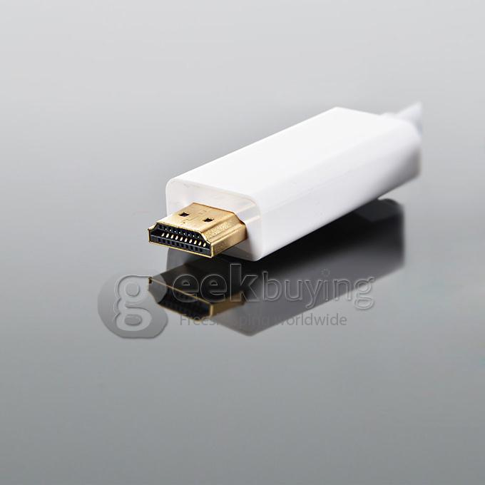 6 FT Mini DisplayPort DP to HDMI Cable Adapter for Microsoft Surface Pro/Pro2/Pro3/Pro4 - White
