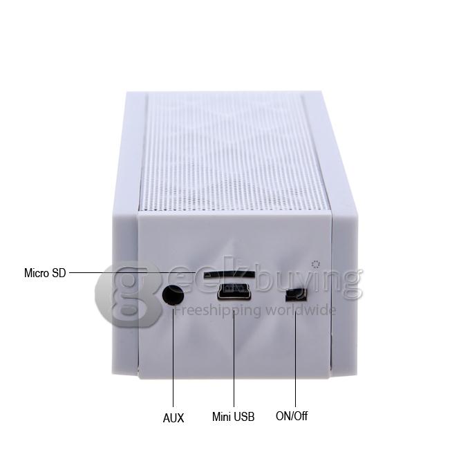Portable Water Cube Mini Wireless Bluetooth Subwoofer Speaker Sound Box for Smart Phones & Tablet - White