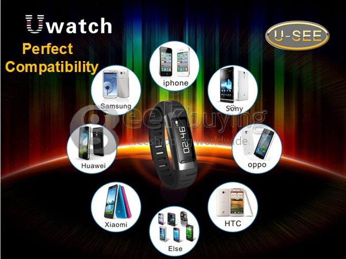 U9 U See U Watch Bluetooth Smart Wrist Waterproof Watch Phone Support WIFI Hotspots For iphone Samsung Sony HTC HUAWEI - Blue