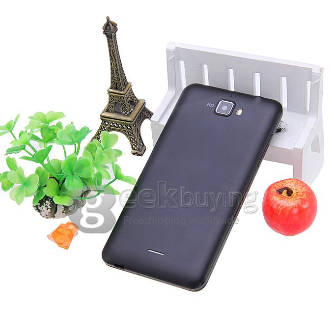 JIAKE F1W 5.0Inch Capacitive Touch Screen MTK6572 Dual Core 1.2GHz Smartphone 512MB+4GB 2.0MP+0.3MP Android 4.2 OS 3G/GPS with Protective Case - Black