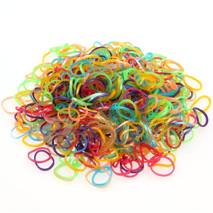 DIY Silicone Rubber Bands Bracelets for Kids 600pcs Bands 24 Sclips