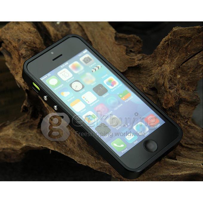 [Spain Stock] Luxury Fashion Ultrathin Aluminum Full Metal Back Cover Hard Case For iPhone5c iPhone 5C -Black