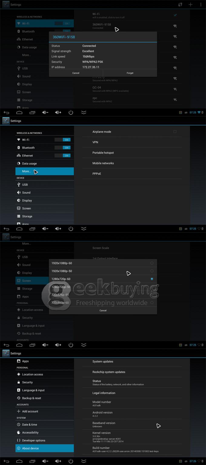MK888 US Plug Black TV Box RK3188T Quad Core 2G/8G Android 4.2 Bluetooth External Wifi Antenna Ethernet Port
