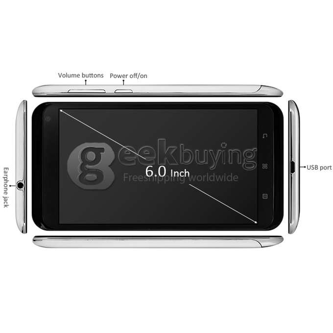 [HK Stock]Lenovo S930 6.0Inch MTK6582 Quad Core SmartPhone  IPS HD Screen 1GB RAM 8GB ROM 8.0MP Camera Android 4.2 3G GPS