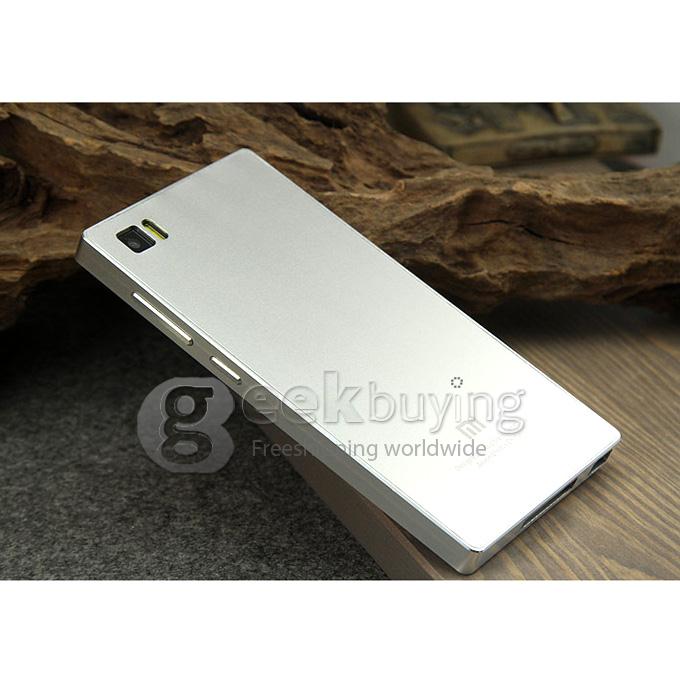 [Spain Stock] Luxury Fashion Ultrathin Aluminum Full Metal Back Cover Hard Case For XIAOMI3 MI3 -Silver
