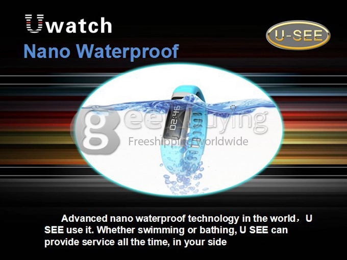 U9 U See U Watch Bluetooth Smart Wrist Waterproof Watch Phone Support WIFI Hotspots For iphone Samsung Sony HTC HUAWEI - Blue