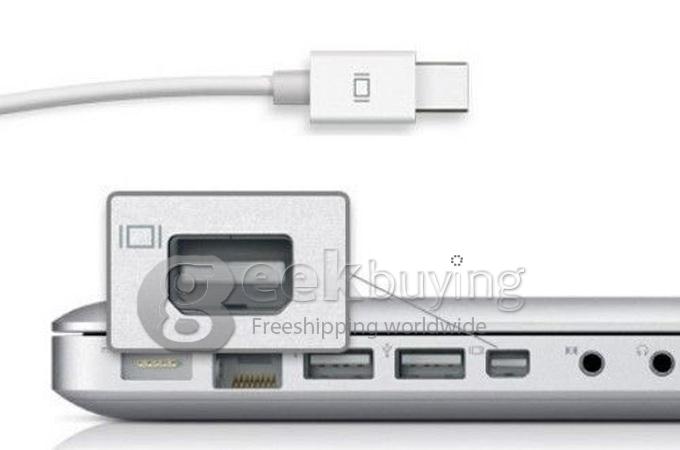 Mini DisplayPort DP to VGA Adapter Converter for Macbook Surface Pro/Pro2/Pro3/Pro4 - White