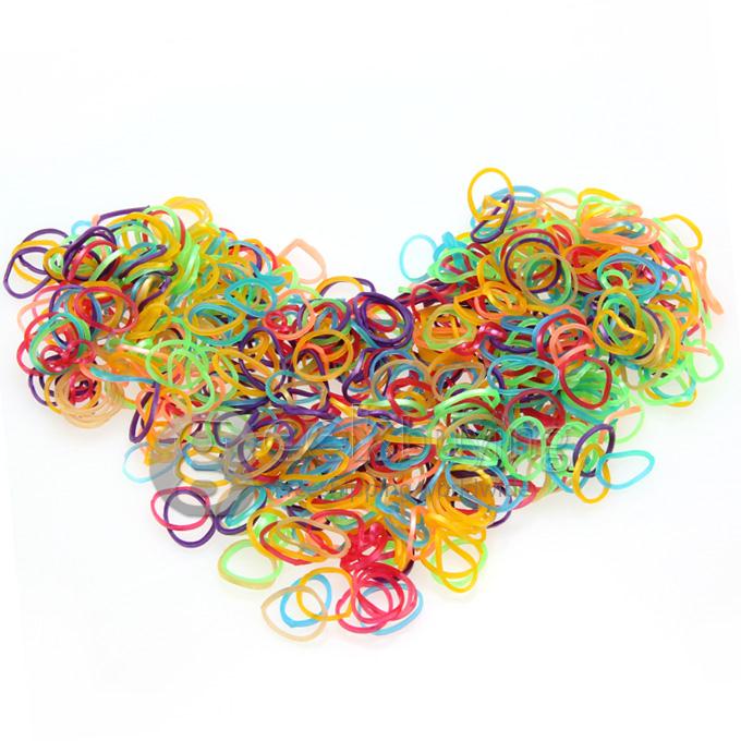 DIY Silicone Rubber Bands Bracelets for Kids 600pcs Bands 24 Sclips