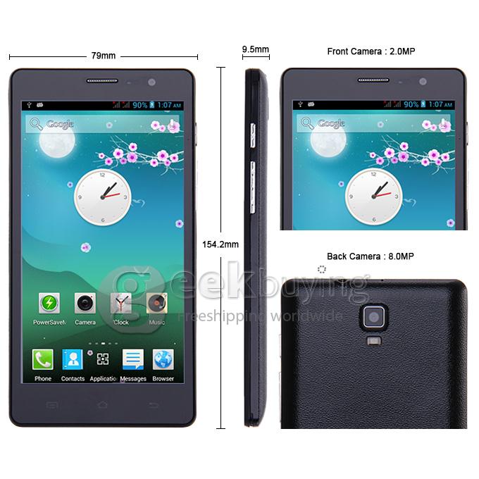 [Spain Stock] CUBOT GT88 5.5Inch QHD Capacitive Touch Screen MTK6572 Dual Core Cortex A7 1.3GHz SmartPhone 512M+4G 8.0MP Android 4.2 3G/GPS - Black