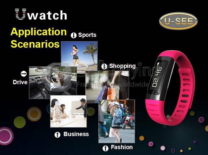 U9 U See U Watch Bluetooth Smart Wrist Waterproof Watch Phone Support WIFI Hotspots For iphone Samsung Sony HTC HUAWEI - Blue