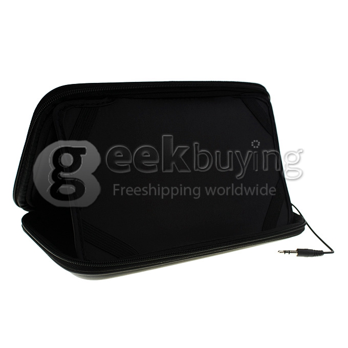 Universal 7 Inch Leather Cover Case with Music Package for Tablet PC Black