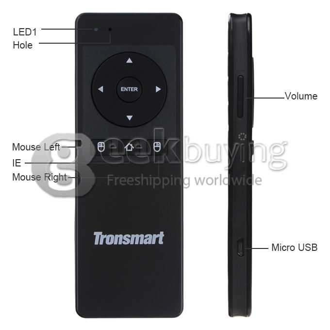 [Spain Stock] Tronsmart TSM01 English Version Air Mouse + Keyboard for TV Box / PC / Motion Sensing Games