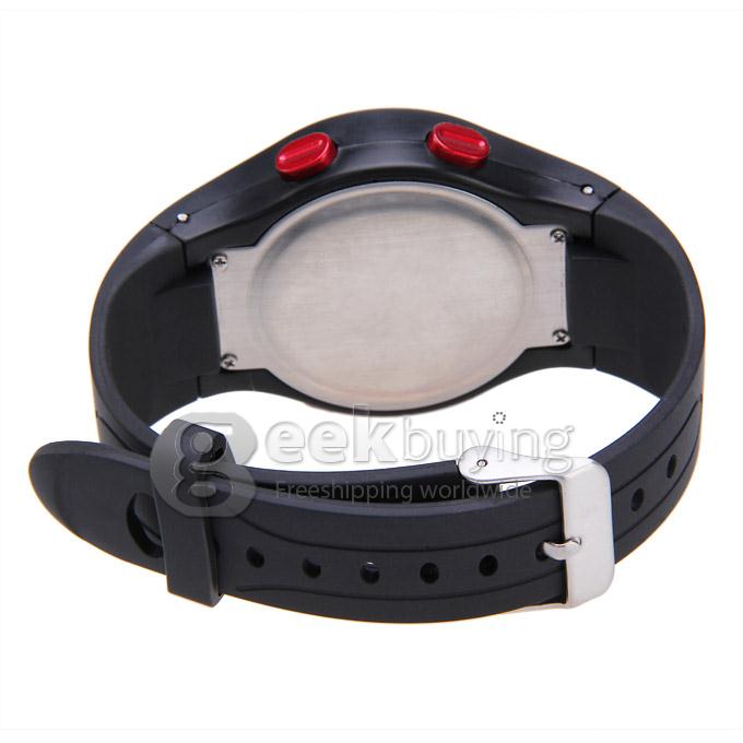 Unisex Strapless Heart Rate Monitor with Pedometer Sport Watch Multifunctions Wrist Watch Timepiece - Red