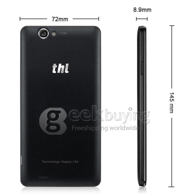 THL 5000 MTK6592T Octa Core 2.0GHz 5 Inch Android 4.4 OS Smartphone 2GB RAM 16GB ROM FHD IPS Phone 13MP CAM 5000mAh NFC/OTG/Gyroscope/Fast Charge Black