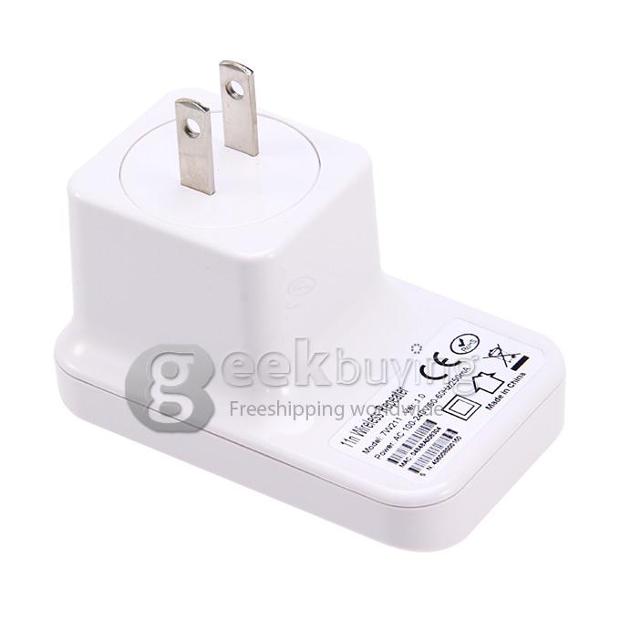 US Plug High Speed 300Mbps Wireless-N Wifi Repeater Extender with WPS Button Less Deadzone More Surfing